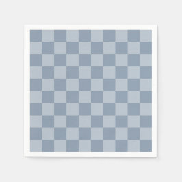 Dusty Blue Checkerboard Serviette