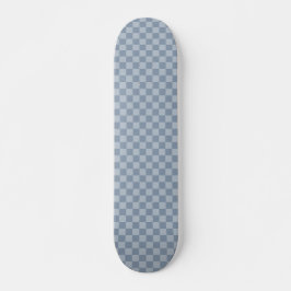 Dusty Blue Checkerboard Skateboard