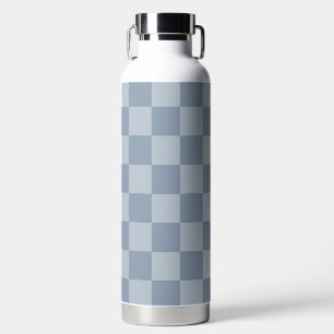 Dusty Blue Checkerboard Trinkflasche