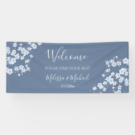 Dusty Blue Cherry Blossom | Seekarten Banner