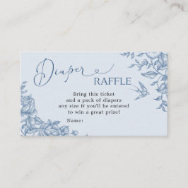 Dusty Blue Chinoiserie Babydusche Windelwanne Begleitkarte