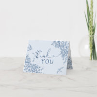 Dusty Blue Chinoiserie Brautparty Faltkarte