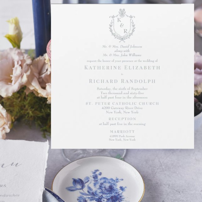 Dusty Blue Church 2 Venue Square Wedding Magnet   (Créateur téléchargé)