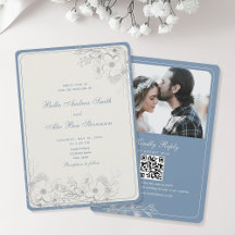 Dusty Blue Classic Foto Wedding