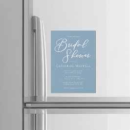 Dusty Blue Coastal Bridal Shower Personalized Magneteinladung