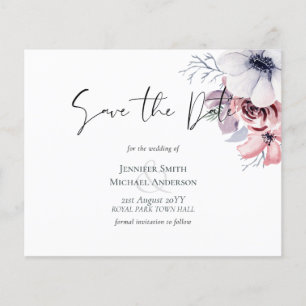 Dusty Blue Coral Floral Wedding Rett Date Budget