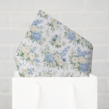 Dusty Blue Cream Florals Wedding Bridal Shower
