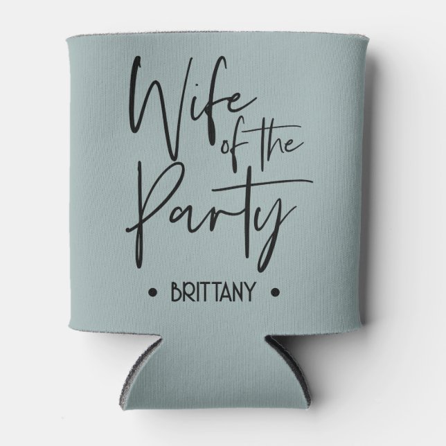 Dusty Blue Ehefrau des Party Can Cooler Bachelor Dosenkühler (Vorderseite)