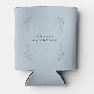 Dusty Blue Elegange Foliage Wedding Individuelle N Dosenkühler