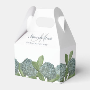Dusty Blue Elegant Blue Floral Custom Wedding Geschenkschachtel