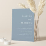 Dusty Blue Elegant Calligraphy Simple Wedding Einladung<br><div class="desc">Dusty Blue Calligraphy Simple Wedding Einladungen</div>