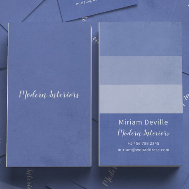 Dusty Blue Elegant Gradient Corporate Chic Visitenkarte (Von Creator hochgeladen)