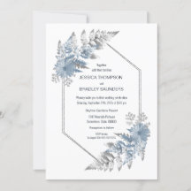 Dusty Blue Elegante Botanische Hochzeit