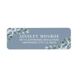 Dusty Blue Elegante Floral Boho Rose Rustikale Hoc