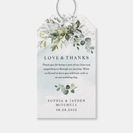 Dusty Blue Eucalyptus Greenerity Wedding Vielen Da Geschenkanhänger