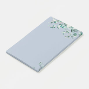 Dusty Blue Eucalyptus Greenery Blank TEMPLATE Post-it Klebezettel