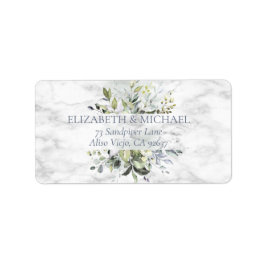 Dusty Blue Eucalyptus Greenery Sukkulente Adresse Adressaufkleber