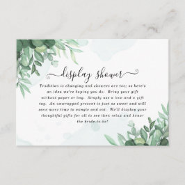 Dusty Blue Eucalyptus Grüne Begleitkarte