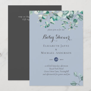 Dusty Blue Eucalyptus Invitations de BABY SHOWER v