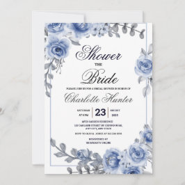 Dusty Blue Eucalyptus Sukkulentes Brautparty Invi Einladung