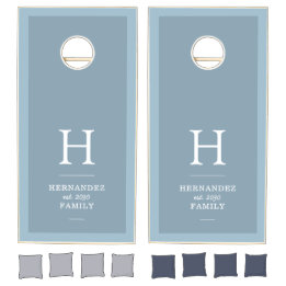 Dusty Blue Family Monogram neu kundenspezifisch