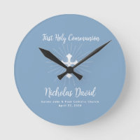 Dusty Blue First Communation mit Cross