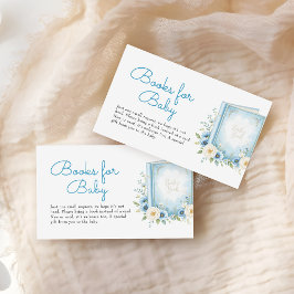 Dusty Blue Floral Baby Duschbücher anfordern Begleitkarte