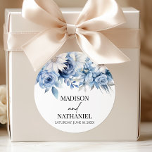 Dusty Blue Floral Blume Botanische Hochzeit
