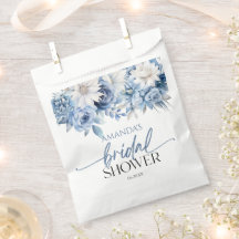 Dusty Blue Floral Blume Brautparty