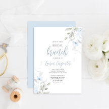 Dusty Blue Floral Brautparty