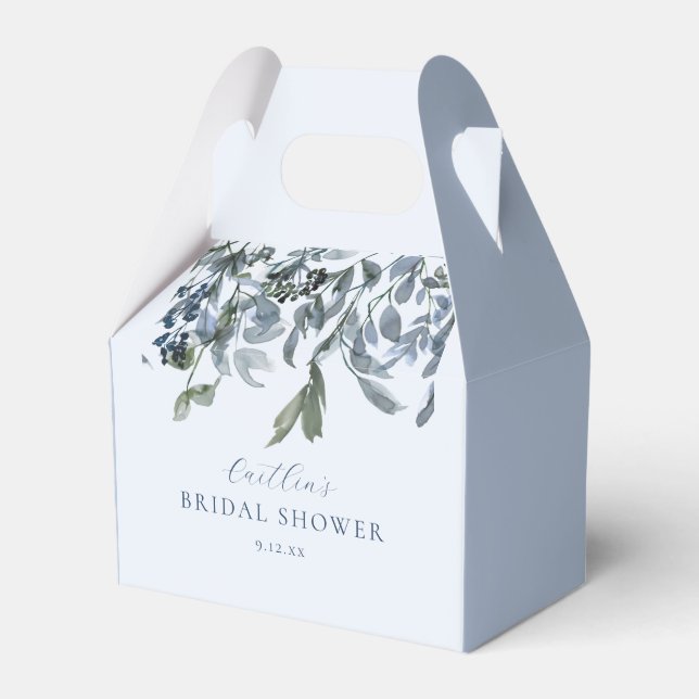Dusty Blue Floral Brautparty Geschenkschachtel (Vorderseite)