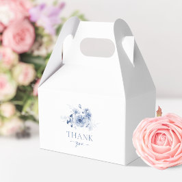 Dusty Blue Floral "Danke schön" Gefälligkeitsbox Geschenkschachtel