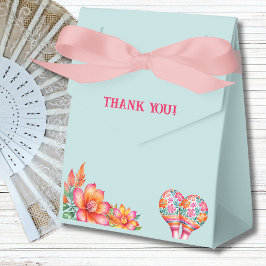 Dusty Blue Floral Fiesta Mexican Baby Shower Geschenkschachtel