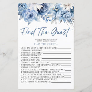 Dusty Blue Floral Finden Sie das Guest Baby Showsp