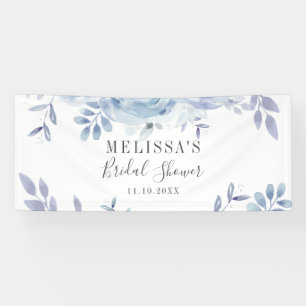 Dusty Blue Floral Lilac Brautparty Banner