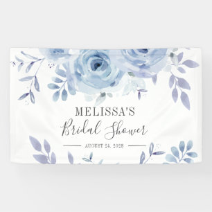 Dusty Blue Floral Lilac Brautparty Banner