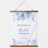Dusty Blue Floral Lilac Brautparty