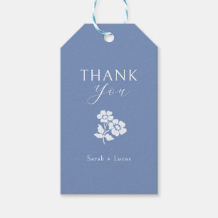 Dusty Blue   Floral Vielen Dank für Ihre Hochzeits Geschenkanhänger