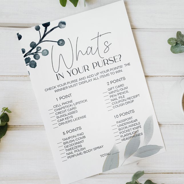 Dusty Blue Flowers Bridal Spiel, was in Ihrer Tasc Flyer (Von Creator hochgeladen)
