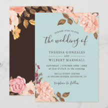 Dusty Blue Französisch Landschaft Blush Floral Wed
