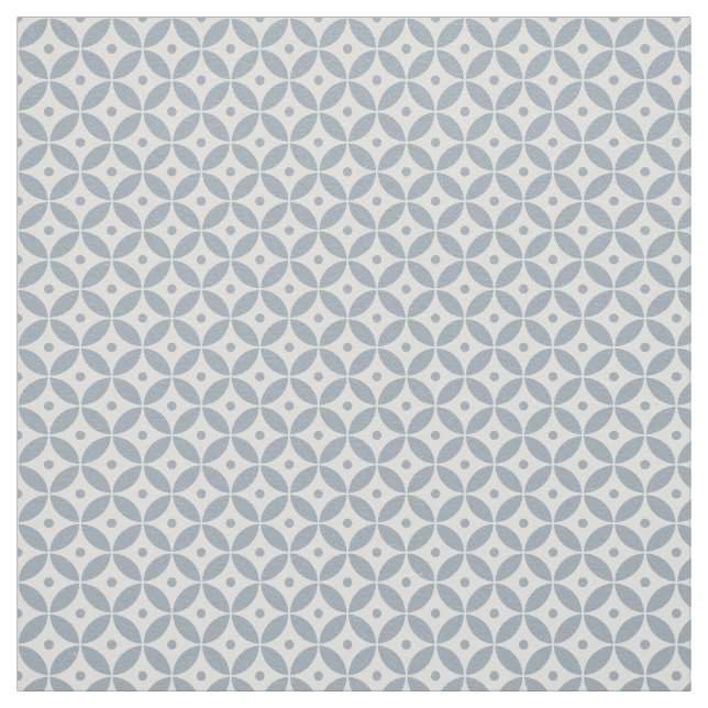 Dusty Blue Geometric Muster Shippo. Küste Stoff (Muster)