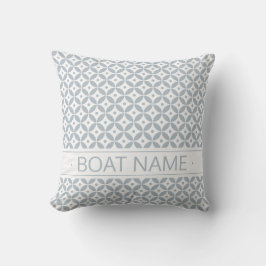 Dusty Blue Geometric Muster Shippo. Name des Schif Kissen