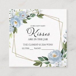 Dusty Blue Geometric rät wie viele Kisses Cards Begleitkarte