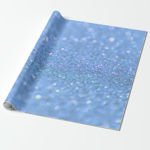 Dusty Blue Glitzer Design Geschenkpapier