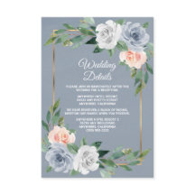 Dusty Blue Gold Blush Pink Peach Elegante Hochzeit