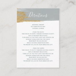 Dusty Blue Gold Minimalistisch Calligrafy Wedding Begleitkarte