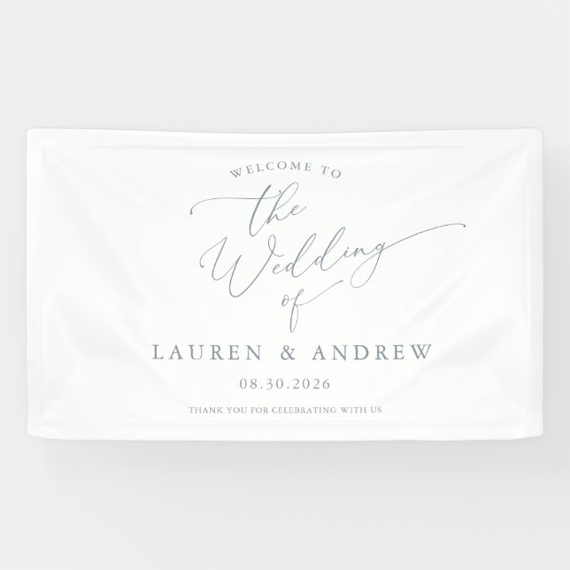 Dusty Blue Gray Herzlich Willkommen bei unserer Ho Banner (Horizontal)