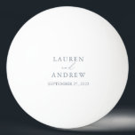 Dusty Blue Gray Wedding Personalisiert Tischtennisball<br><div class="desc">Herrliche staubblaue Pingpong-Kugel. Perfektes Geschenk für die Neuvermählten in Ihrem Leben!</div>