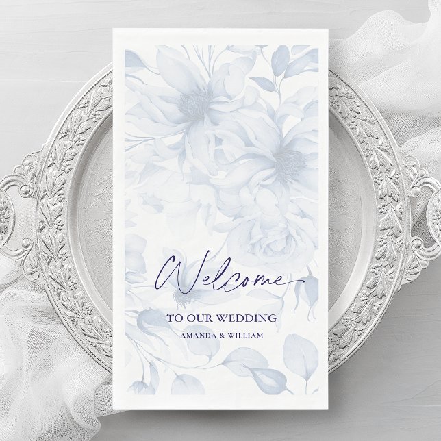 Dusty Blue Guest Towel - Willkommen Serviette (Von Creator hochgeladen)