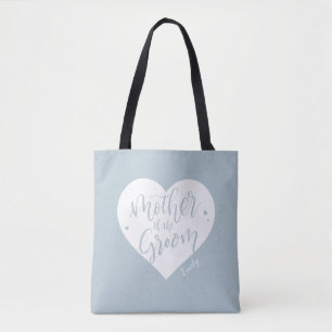 Dusty Blue Herz & Drehbuch Mutter des Bräutigams Tasche